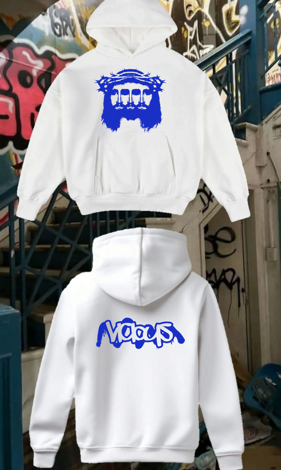 WHITE VICIOUS STREET SAVIOR HOODIE