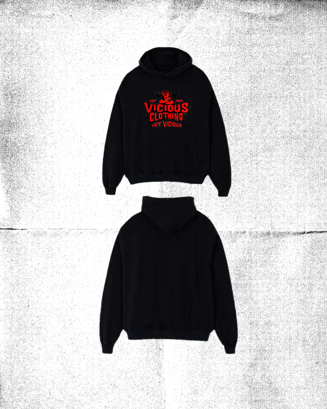 VICIOUS ANGEL BLACK HOODIE