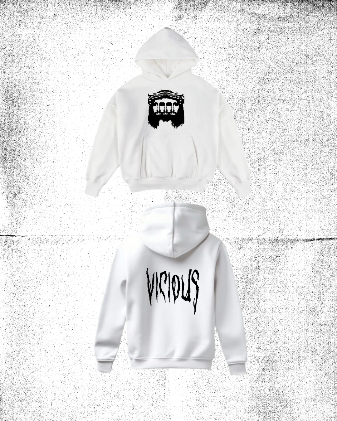 WHITE VICIOUS STREET SAVIOR HOODIE